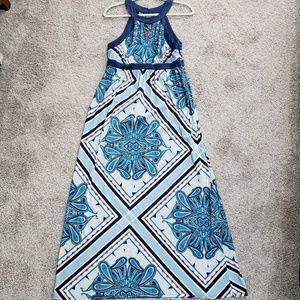 Cool design, high neck, long summer dress